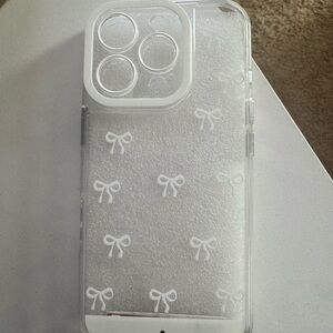 Apple Clear Bow Design Phone Case